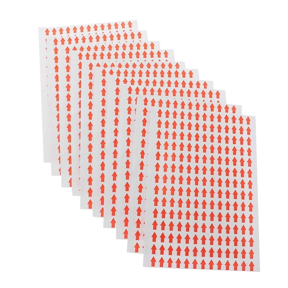 PBPBOX 1000Pcs Red Upward Arrow Stickers Easy Remove Direction Labels for Door Floor and Wall Applications
