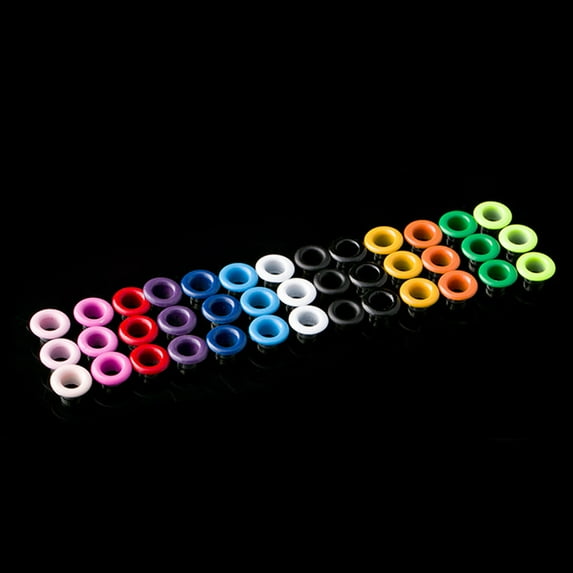PBPBOX Metal Eyelets Grommet Kit Assorted Color For Craft Enthusiasts Diy Crafts Projects 100Pcs