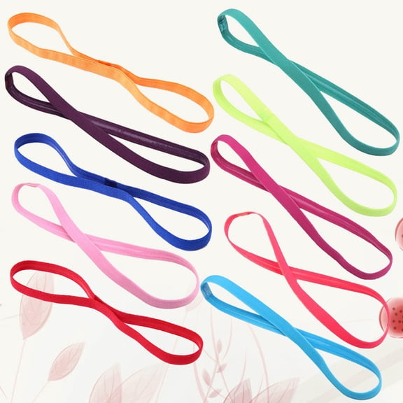 PBPBOX 10PCS Athletic Hairband Holds Hair for Sports Activities Assorted Color