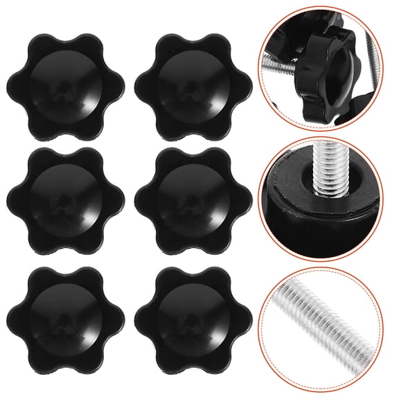 PBPBOX 10Pcs Plastic Hex Shaped Grip Handle Knob Screw for Home Mechanical Use