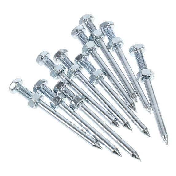 PBPBOX 10Pcs Yard Tools Metal Shoes Spikes for Outdoor Lawn Maintenance