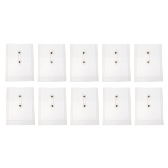 PBPBOX 10pcs Clear Waterproof Document Organizer Pouches, Expandable Plastic Envelopes, File Folders for Office School Home Storage
