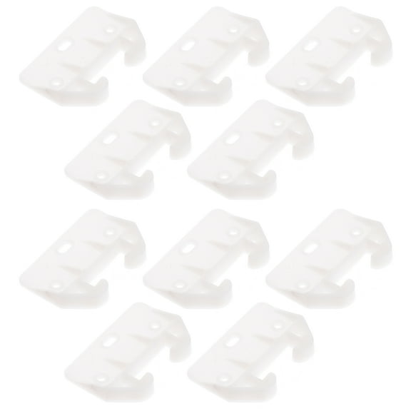 PBPBOX 10Pcs White Plastic Drawer Track Guides Slides for Cabinet and Closet Use
