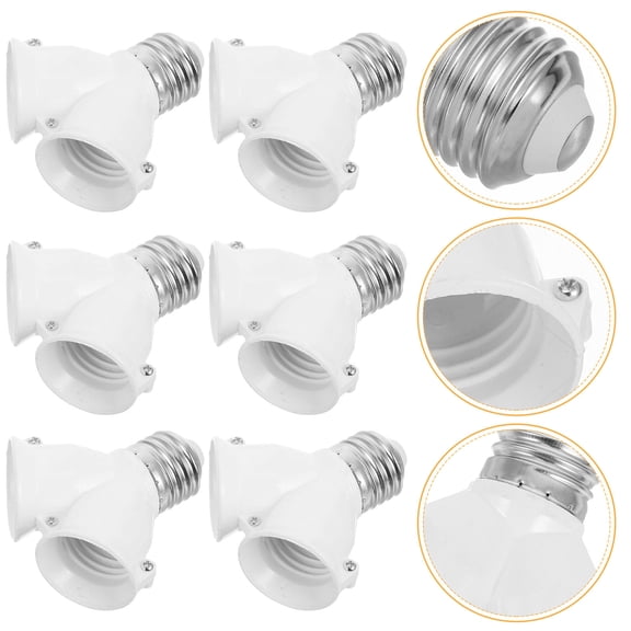 PBPBOX 10Pcs Light Bulb Extension Socket Splitter for High Ceilings Adjustable Plastic and Metal Lamp Base
