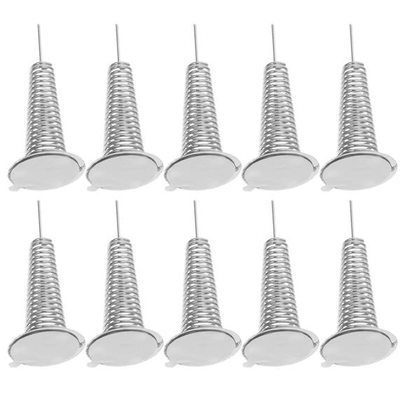 PBPBOX 10Pcs Silver Metal Spring Base for Car Dashboard Ornament Adhesive