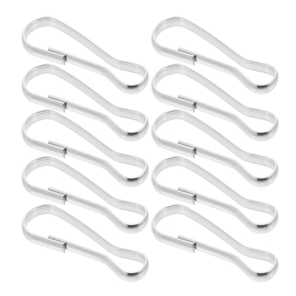 PBPBOX 10Pcs Stainless Steel Flag Pole Clips Spring Clasps for Household Use