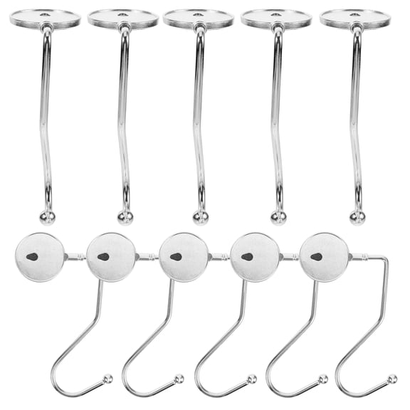 PBPBOX Plated Silver Metal Purse Hook for Table Lightweight Portable Desk Bag Hanger for Home Use