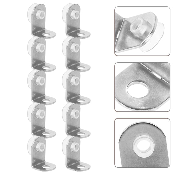 PBPBOX 10Pieces Construction Use Stainless Steel Furniture Corner Connectors For Display Shelf Assembly