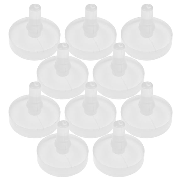PBPBOX 10Pcs White Rubber Brake Pedal Stop Pad for Car Durable Brake Switch Stopper Accessories