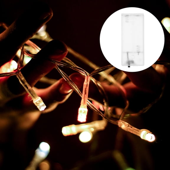 PBPBOX 10Pcs Transparent Battery Case for ng Lights Replacement Holder Compact Plastic Box