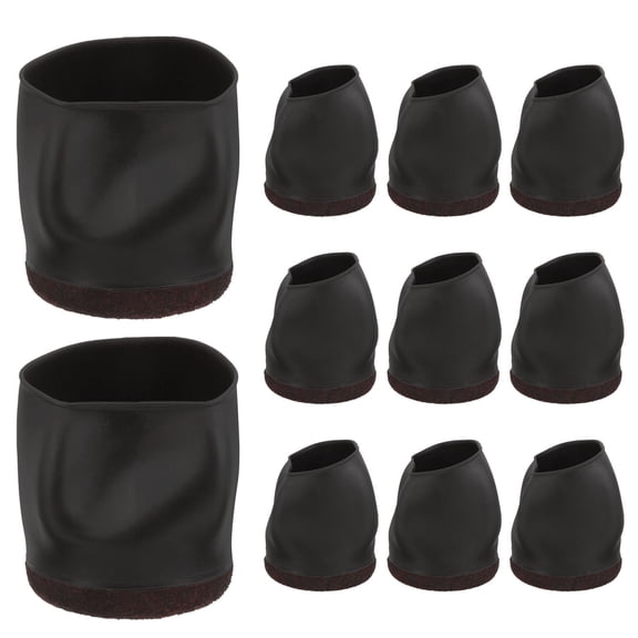 PBPBOX Wheel Non Slip Furniture Pads Chair Wheel Caster Cups TPE Black 10Pack 2.8x2.2in