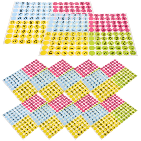 PBPBOX PVC Price Stickers Assorted Color 10Pack Tag Sale Sticker For Yard