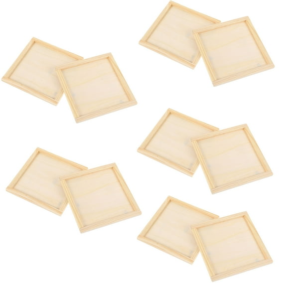 PBPBOX 10pcs Wood Canvas Frame for Photo Holder Natural Decoration