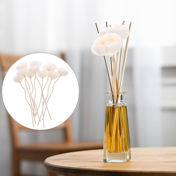 PBPBOX 10Pcs Khaki Reed Diffuser Sticks Essential Oil Aromatherapy Decoration