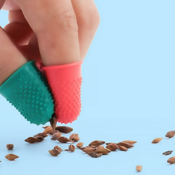 PBPBOX 10pcs Reusable Rubber Finger Tips for Writing Typing and Gaming Comfortable Grip Pads