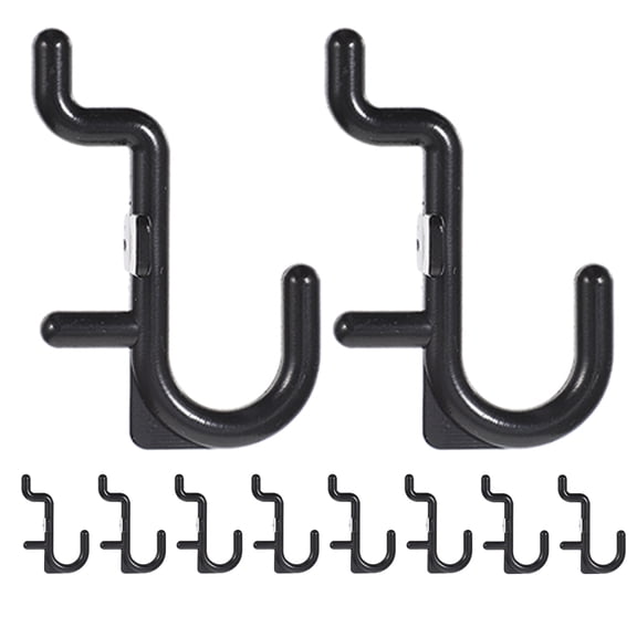 PBPBOX 10Pcs Black Pegboard Hook Kit for Shop Tool Hanging and Space Maximizing