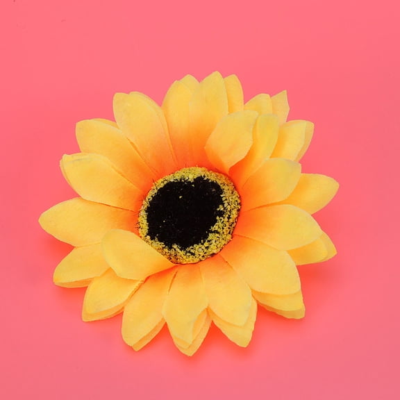 PBPBOX 10pcs Sunflower Hair Clip Small Alloy Yellow Hair Styling Tool for Parties
