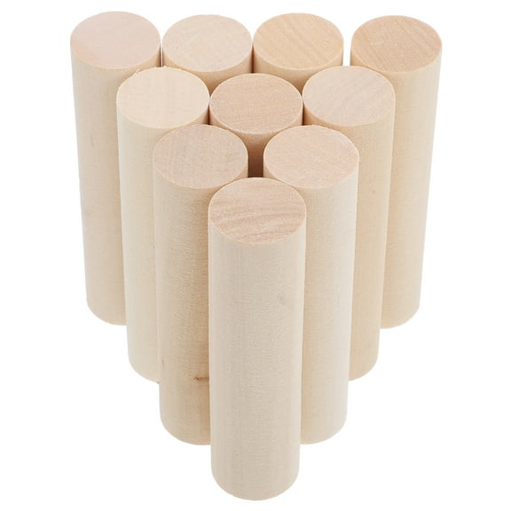 PBPBOX 10pcs Unfinished Wood Crafts DIY Wood Rods for Teachers and Students Vintage Style for Craft Projects