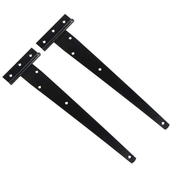 PBPBOX 12 Inches Galvanized T Shaped Hinge Heavy Duty Outdoor Hardware 2PCS for Wooden Door