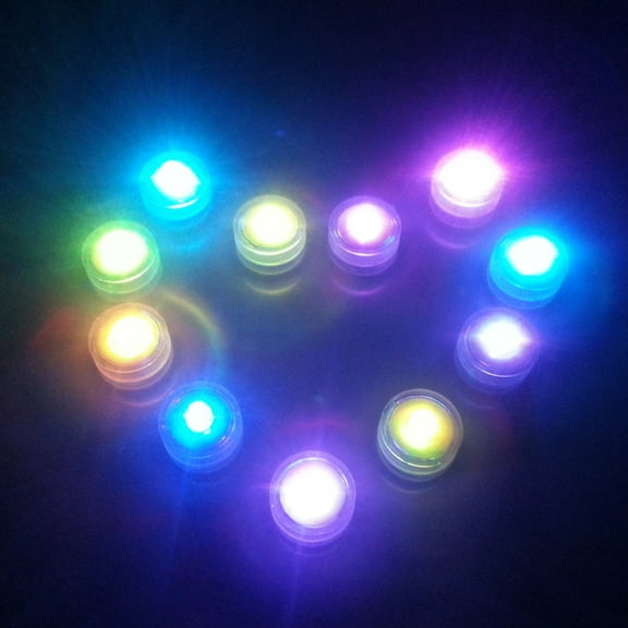 PBPBOX Swimming Pool Light LED Candle Light PS Plastic 12 Pcs Night Lamp Christmas