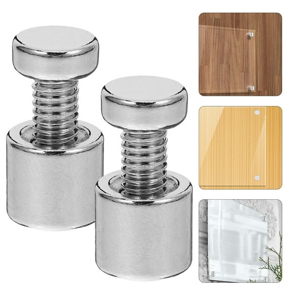 PBPBOX 12 Sets Standoff Screws Wall Mount Nickel Electroplating Support Glass Signs