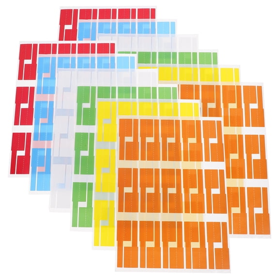 PBPBOX 12 Sheets Synthetic Paper Cable Tags for Cable Identification with Simple Structure