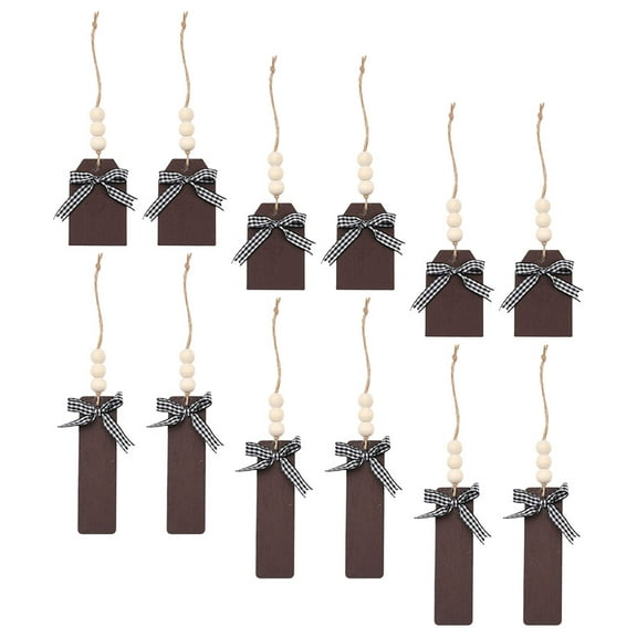 PBPBOX 12Pcs Creative Home Decor Tags Blank Labeling Tags Coffee Hanging Labels