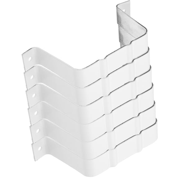 PBPBOX 1Set Aluminum Alloy Gutter Bracket Strap with Downspout Adapter for Durable Leakproof Drainage Connection