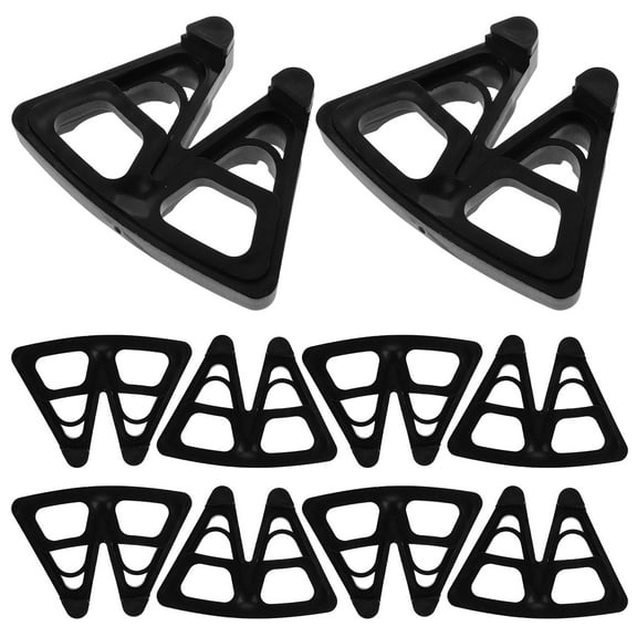 PBPBOX 12Pcs Plant Pot Feet Outdoor Black Plastic Pot Risers for Improved Drainage and Stability