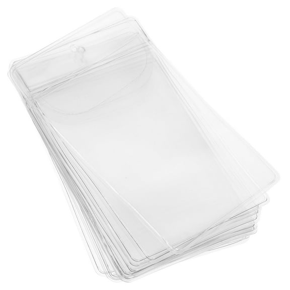 PBPBOX 12Pcs Label Cover Protectors Transparent PVC for Cards in Office Supermarket