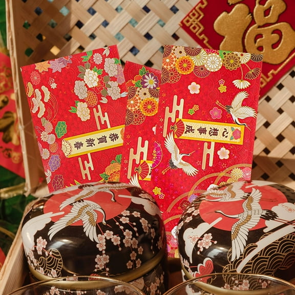 PBPBOX 12Pcs Lunar New Year Red Envelope Red Envelopes Paper for Celebratory Events