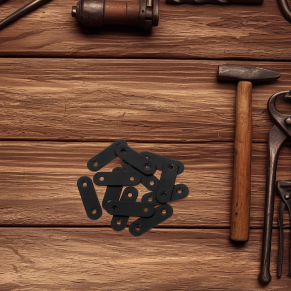 PBPBOX 12Pcs Stainless Steel Corner Support Brackets Black Wall Mount for Home Shelves