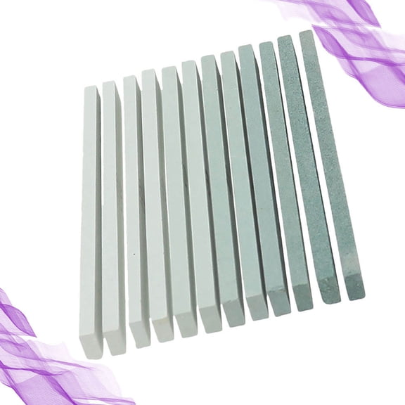 PBPBOX 12Pcs Carborundum Polishing Stone Multipurpose Sharpener Stone for Outdoor Kitchen Use