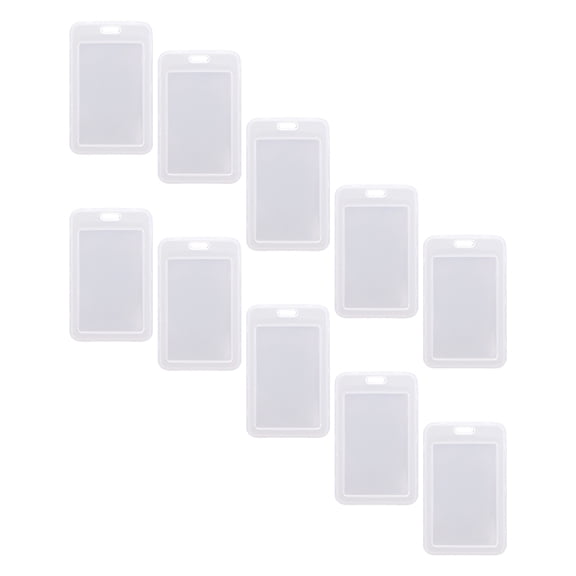 PBPBOX 15Pcs Transparent Student Id Holder Covers Protective Sleeves Creative Stylish Badge Protector