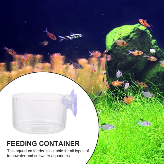 PBPBOX Aquarium Fish Feeding Cups Transparent Acrylic 16Pcs