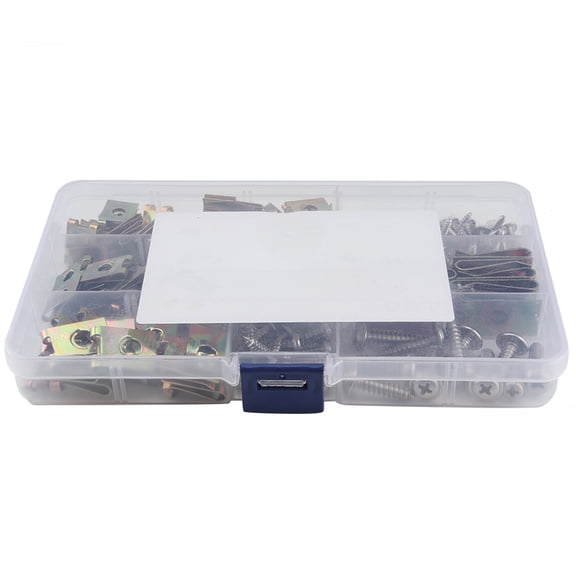 PBPBOX 170Pcs Assorted Color U Clips Manganese Steel U Nut Fasteners for Car Bumper