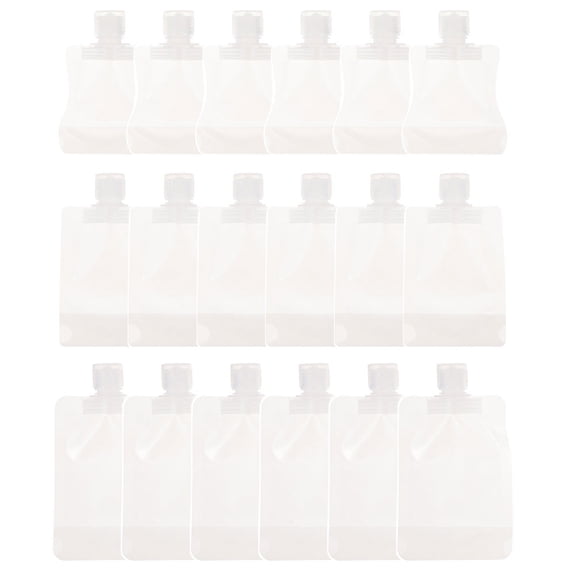PBPBOX 18Pcs Liquid Sample Seal Container Not Easy to Leak Travel Size Toiletries White PET PA PE