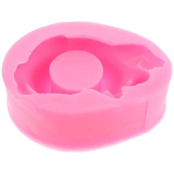 PBPBOX Creative Pink Silicone Cat Mold for DIY Concrete Planter and Decorative Candle Holder