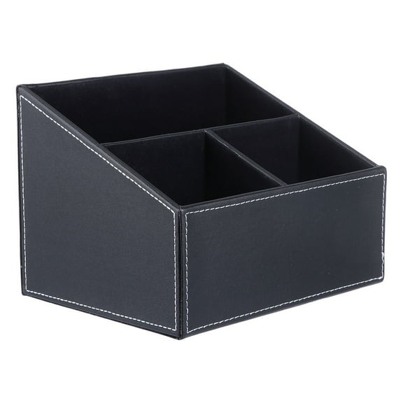 PBPBOX 1Pack Decorative Storage Boxes Black Wood Trapezoidal Shape for Business Office