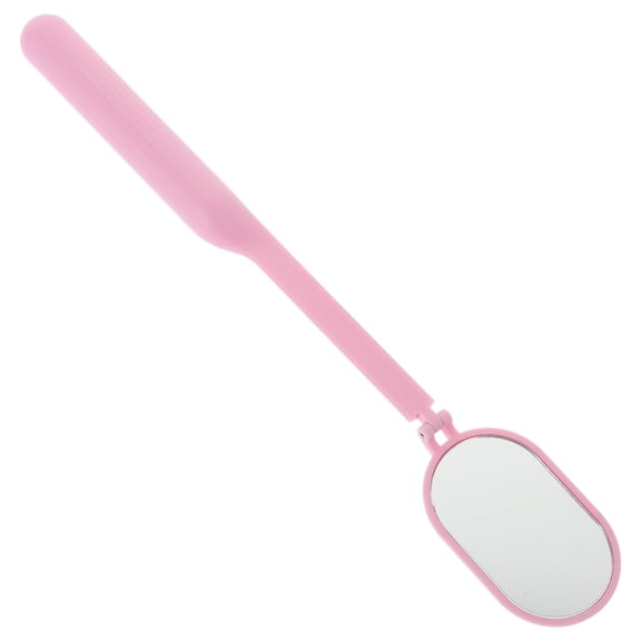 PBPBOX Clear Pink Eyelash Mirror for Salon Use with Rotate Design and Ergonomic Handle