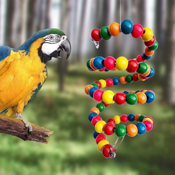 PBPBOX Assorted Color Metal Parrot Climbing Ladder Swing Toy for Pet Birds Cockatiels and Parakeets 22.5 inches