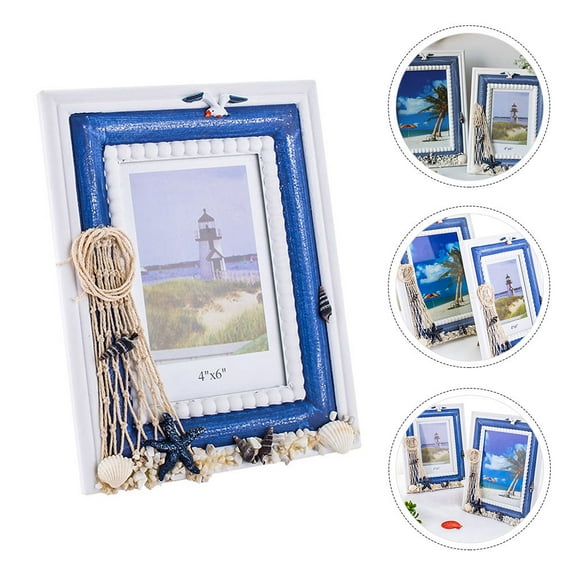 PBPBOX Blue Nautical Style Photo Frame Made of Synthetic Material for Decoration 7x5 Inch