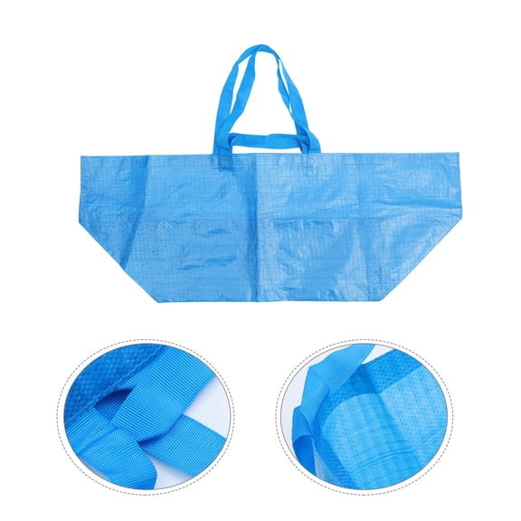 PBPBOX 1Pc Blue Durable Woven Luggage Pouch Portable Storage Bag with Handle for Travel and Home Use