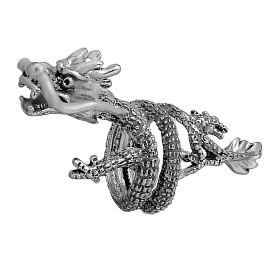 PBPBOX 1Pack Silver Alloy Decorative Men's Biker Rings for Theme Party