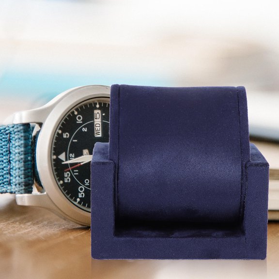 PBPBOX Blue Moveable Watch Holder Single Watch Display Stand Scratch Proof Storage Organizer
