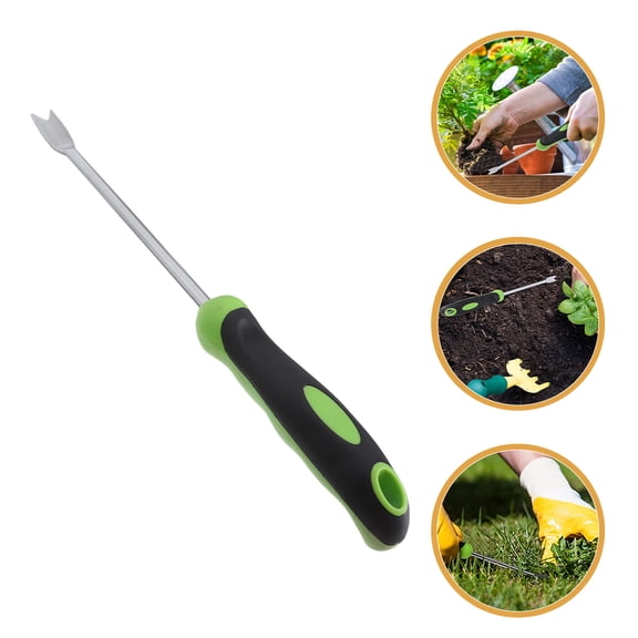 PBPBOX Lightweight Garden Weed Puller Tool with Ergonomic Handle and Sharp Teeth for Easy Soil Loosening