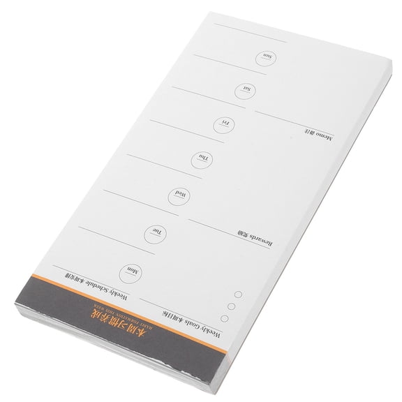 PBPBOX 1Pack White Paper Weekly Organizer Planner Simple Design For Task Assignment Office Users