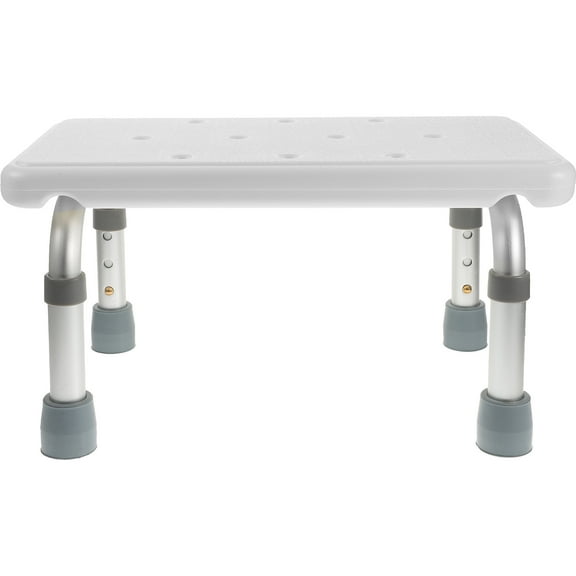 PBPBOX 1Pc Adjustable Height Bath Stool with Aluminum Alloy Frame and Non Slip Pe Seat for Home Use