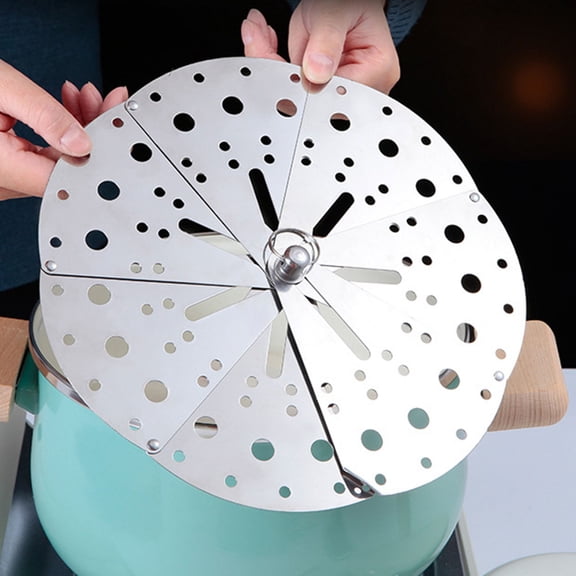 PBPBOX 1Pc Stainless Steel Spill Stopper Cover Boiling Water Spill Stopper Cooking