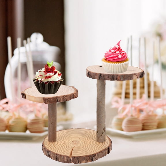 PBPBOX 1Pc Natural Wood Plant Stand for Flower Pots Vases Cake Dessert Serving Display